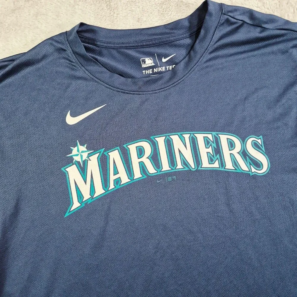Seattle Mariners Shirt Mens XL Blue MLB Baseball Nike Short Sleeve Tee